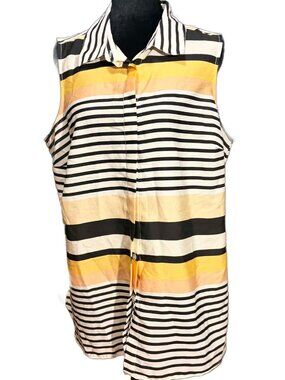 Dressbarn Sleeveless Button Down